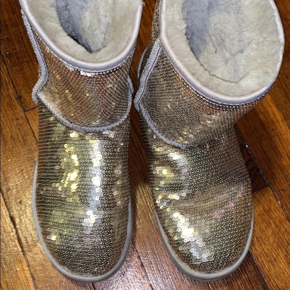 Silver Sequin Uggs - image 2
